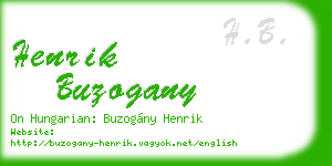 henrik buzogany business card
