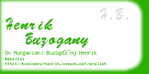 henrik buzogany business card